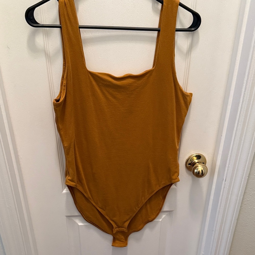 Old Navy Light Brown Squareneck Bodysuit - Large